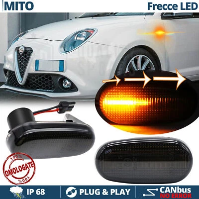 Frecce LED Sequenziali per Alfa Romero Mito DINAMICHE Nere CANBUS Omologate - Immagine 1 di 4