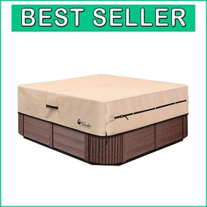 Outdoor Whirlpool Abdeckung mit sicherem Verschluss - 600D wasserdichter Schutz, 85"x85" - Bild 1 von 11