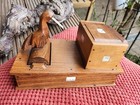 Sehr alter Zigarettenspender aus Holz mit Vogel Nostalgie retro 183M