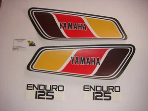 125 DTMX 1977 EMBLEMES/STICKERS POUR RESERVOIR ET CACHES FILM PAUSE SANS EAU - Picture 1 of 3