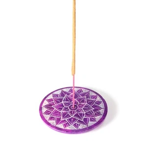 "Quemador de incienso - placa de piedra jabonosa corona chakra sahasrara 3" - Imagen 1 de 5