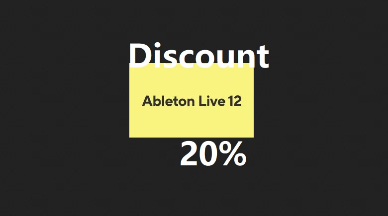 20% discount off Ableton Live upgrade from Ableton Live Lite (Promo Code) coupon - Image 1 of 1