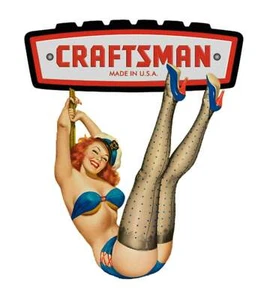 CRAFTSMAN TOOL STICKER DECAL SEXY GIRL MECHANIC TOOLBOX SIGN CHEST USA - Picture 1 of 1