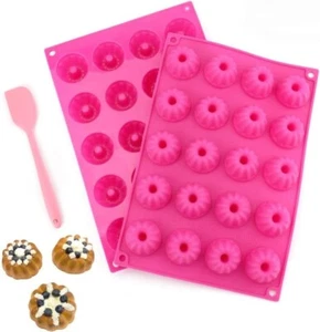 Tebery 2 Stück Mini Gugelhupfform - Silikon Gugelhupf Kuchenform Klein - Bild 1 von 7