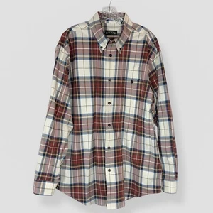 Orvis Manga Larga Talla Grande 100% Algodón Firma Sarga Abotonada Informal Trabajo - Imagen 1 de 10