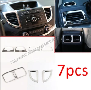 7pcs ABS Matte Front board AC Air vent frame trim For Honda CRV CR-V 2012-2016 - Picture 1 of 7