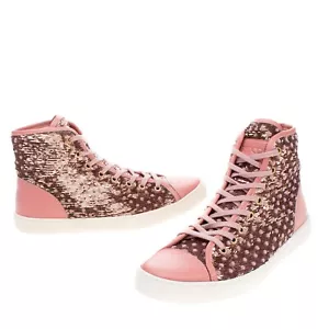 New in Box Red Valentino Sequinned High Top Sneakers- Size 40 - Picture 1 of 14