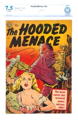 HOODED MENACE #NN CBCS VF- 7.5 REALISTIC/AVON 1951 ONLY ISSUE! GOLDEN AGE! - Image 1 of 2