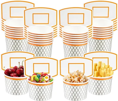 24Pieces Basketball Hoop Snack Cups for Basketball Birthday Party Decorations Su - Image 1 of 4