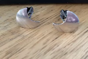Sterling Silver Earrings Clip style Signed Ruth Berridge 1960’s - Picture 1 of 2