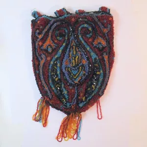 👛 Cartera vintage con cuentas 👛 Bolso de mano antiguo - Imagen 1 de 6