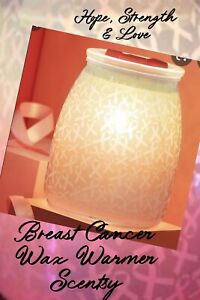 Scentsy Warmer Hope Strength & Love 💕 Breast Cancer Pink Iridescent Valentines
