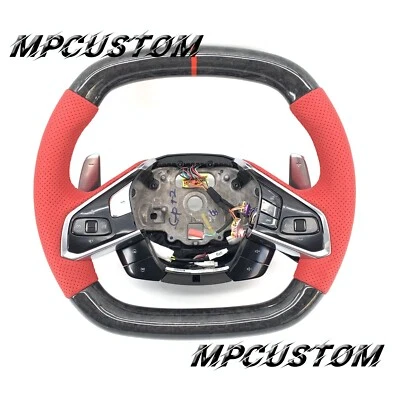 Carbon Fiber Steering Wheel fit For Chevrolet Corvette C8 2020 2021 2022 23-2025 - Image 1 of 4