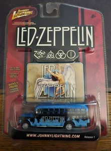 Johnny Lightning Led Zeppelin 1956 Chevy Bus Limited Edition White Chase Rare x3 - Picture 1 of 4
