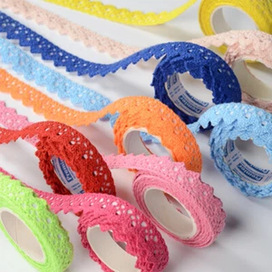 2Roll DIY Fabric Lace Tapes Hollow Out Self Adhesive Sticker Cotton Trim Craft - Picture 1 of 37