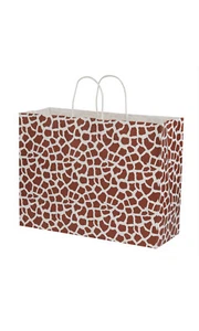 SSWBasics Large - Sacchetti per la spesa in carta con stampa giraffa - Astuccio da 100 - Foto 1 di 1