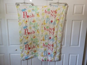 Vintage Winnie The Pooh Blanket /Comforter Crib Hunny Heffalump Rare Quilt Mid - Picture 1 of 9