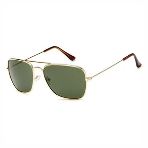 Sonnenbrille Pilotenbrille Fliegerbrille Brille Gold Grün 3136 - Bild 1 von 6