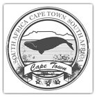 2 x Square Stickers 10 cm - South Africa Cape Town Whale Travel  #40380