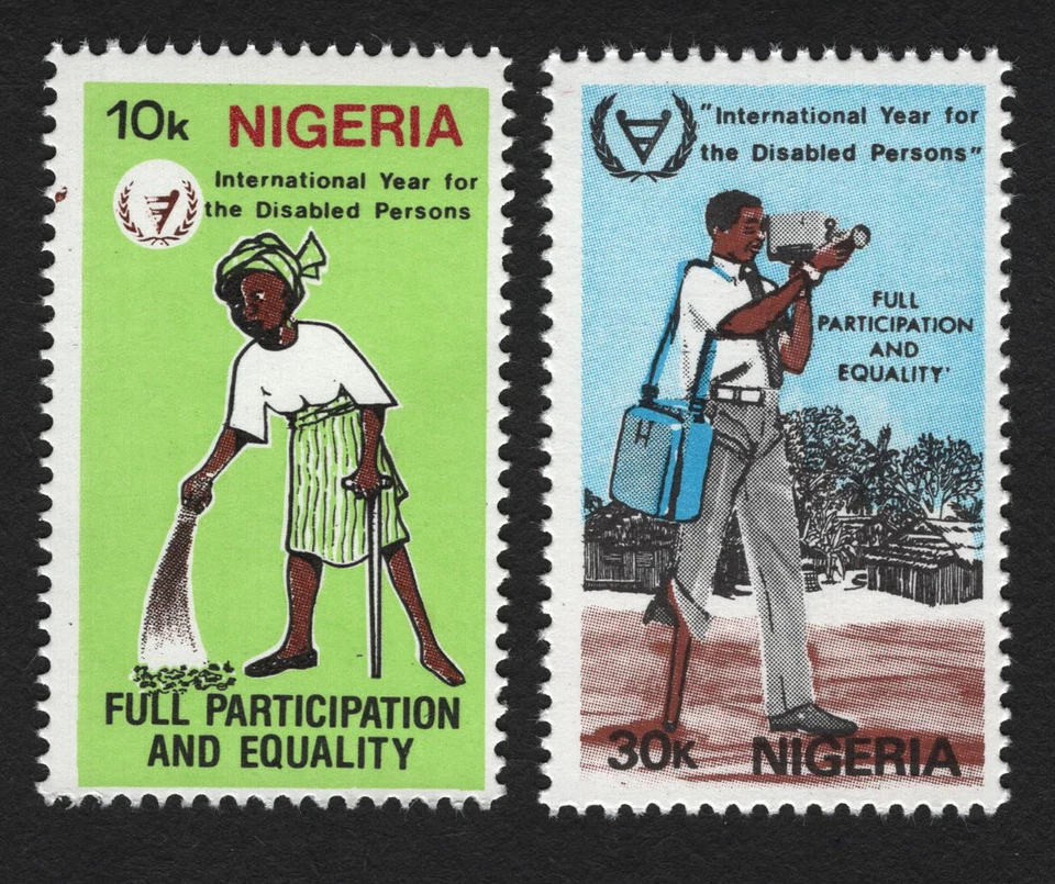 OPC 1981 Nigeria Año de los Discapacitados Set Sc#399-400 MNH 33486 Foto 1 de 1