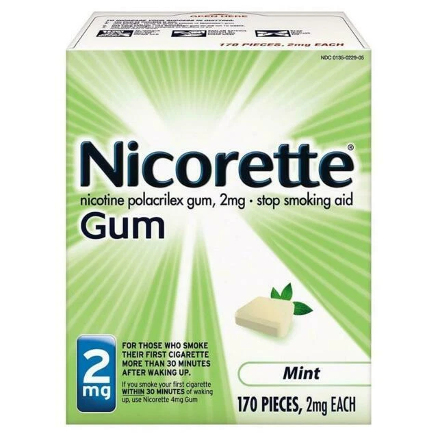 Nicorette Nicotine Gum to Stop 2mg Smoking, Mint - 170 Count