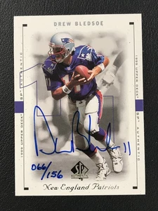 2000 SP Authentic Buyback Auto #50 Drew Bledsoe Patriots ON-CARD AUTO /156 - Picture 1 of 2