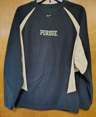 Purdue Nike Team Thera-Fit Women's Fleece Pullover Small Petite Black and Gold - Image 1 of 4