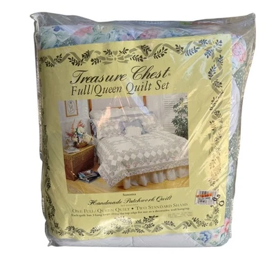 Treasure Chest Sonoma Sedaya Full/Queen Handmade Patchwork Quilt Set Two Shams - Image 1 of 4
