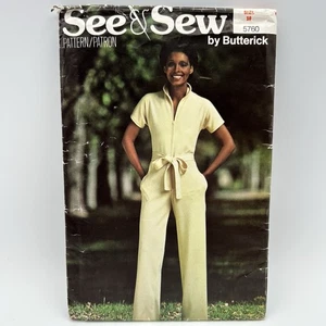 Butterick See & Sew Pattern 5760 Misses Jumpsuit Gr. 10 ungeschnitten - Bild 1 von 8