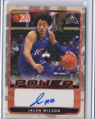 2021-22 Leaf Pro Set Power Base Auto Jalen Wilson #BA-JW3 Auto - Image 1 of 2