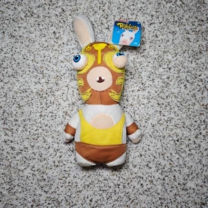NWT 2014 Rabbids Invasion Approx 11" Loco Libre Wrestler Rabbit Plush w/ Outfit - Picture 1 of 5