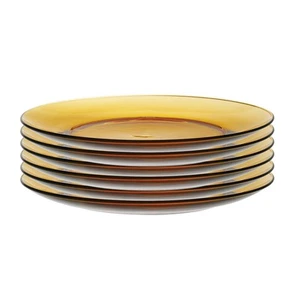 Duralex Lys Amber 7.5 Inch Desert Plate, Set Of 6 - Picture 1 of 2