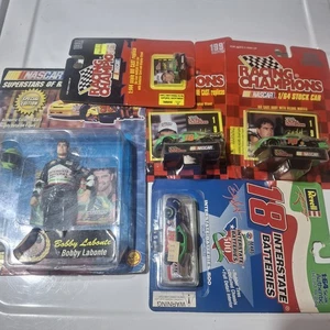 Nascar Bobby LaPorte #18 Lot  Of  5 Items 4 Cars And An Action Figure - Picture 1 of 5