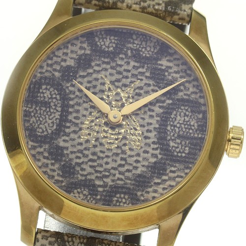 Orologio da donna Gucci G senza tempo 126.4 YA1264068A quadrante marrone quarzo_838416