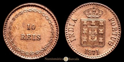  D. Luis I 10 Arroz (6,38g) 1871 Bombain KM-303 XF Foto 1 de 3