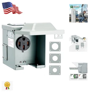 Heavy-Duty 50 Amp Outdoor Power Outlet Box - Weatherproof and  Certified - Bild 1 von 11