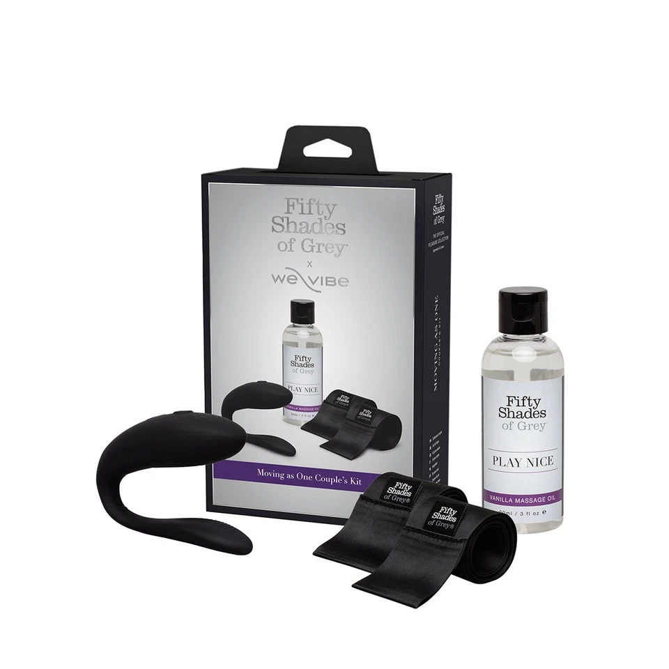 Fifty Shades of Grey x We-Vibe Moving As One Couple’s Kit Negro – Juego Premium Foto 1 de 4