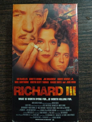 Richard III - VHS, 1995 Ian Mckellen, Annette Bening, Robert Downey Jr.  - Image 1 of 3