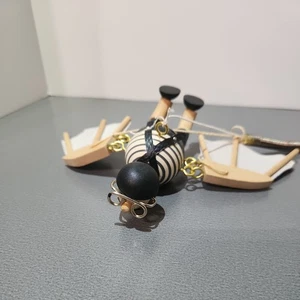 Wupper Airlines Crazy Jumpkins Wood Airplane Flying Man West Germany VTG Toy - Picture 1 of 13