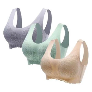 Leutsin Seamless Bras Women’s Size M 3-Pack Women Sexy Top Bra Wire Free --A14-- - Picture 1 of 8