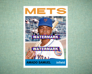 Amado Samuel New York Mets 1964 Style Custom Baseball Art Card