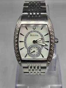 BULOVA 22 Diamonds Mother Of Pearl Dial Bracelet Watch Stainless Steel C876813 - Picture 1 of 10