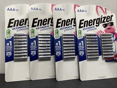 (Pack de 4) 72ct. Baterías Energizer Ultimate Lithium 18 AAA de un solo uso Foto 1 de 2
