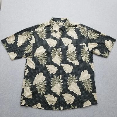 Camisa David Taylor Para Hombre Grande Floral Hawaiana Abotonada Manga Corta Informal Seda Foto 1 de 4