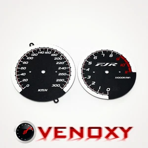 Yamaha FJR 1300 2001-2002 KM/H Aftermarket Instrument Cluster Black Gauge Faces - Picture 1 of 1