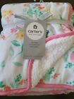 Carter's NWT Pink Floral Baby Security Blanket Lovey Flowers Yellow Orange Green