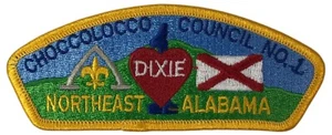 Choccolocco Council Anniston, AL 1921-1998 DIXIE S2d CSP YEL Bdr (QR2854) - Picture 1 of 2
