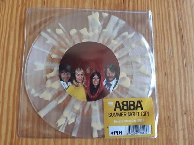 ABBA - SUMMER NIGHT CITY 7" RECORD STORE DAY 2018 CLEAR SPLATTER VINYL 1411/2000 - Image 1 of 4