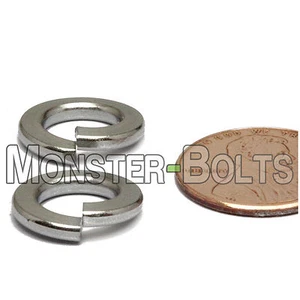 M8 / 8mm - Qty 10 - DIN 127B Split Lock Washer Stainless Steel 18-8 / A2-70 - Picture 1 of 3