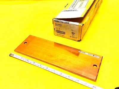 ERICO PENTAIR EGBC14412NN SOLID COPPER 1/4x4x12 GROUND BUSBAR BAR ( NEW IN BOX ) - Image 1 of 4